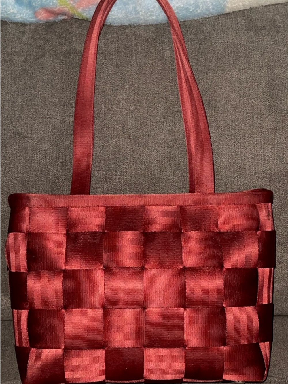 NWOT! HARVEYS CALIFORNIA THE ORIGINAL SEATBELT VINTAGE SCARLET BAG PURSE